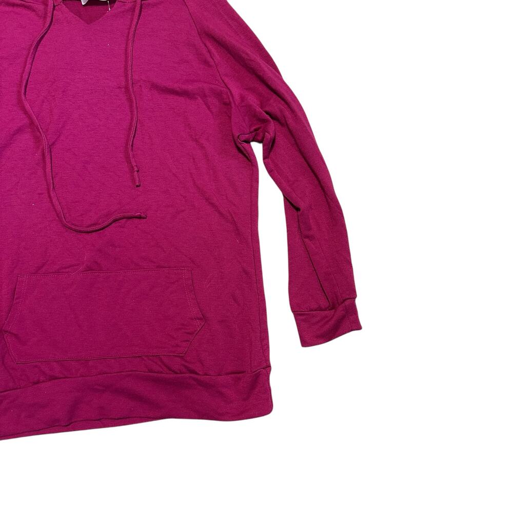 Floria Collective Fuchsia Pink Hoodie Sweatshirt Long Sleeve Made in the USA XL - Picture 2 of 5